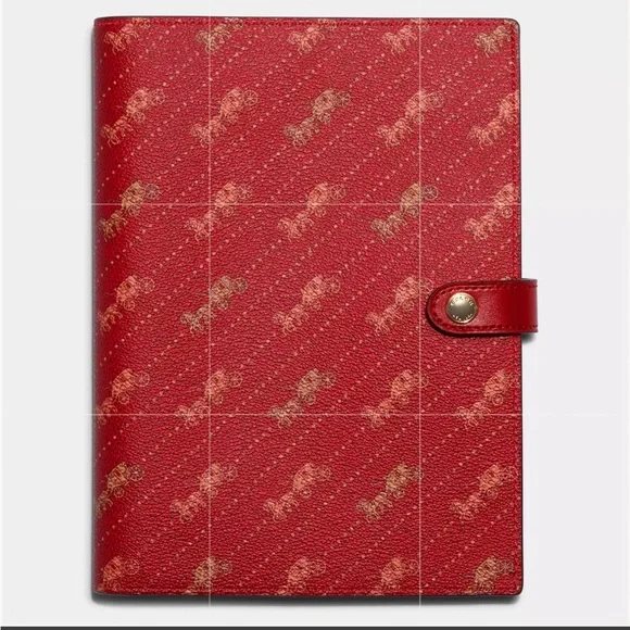 🐴📚🐴 COACH NOTEBOOK WITH DIAGONAL HORSE AND CARRIAGE PRINT 🐴📚🐴 NWT 🐴📚🐴